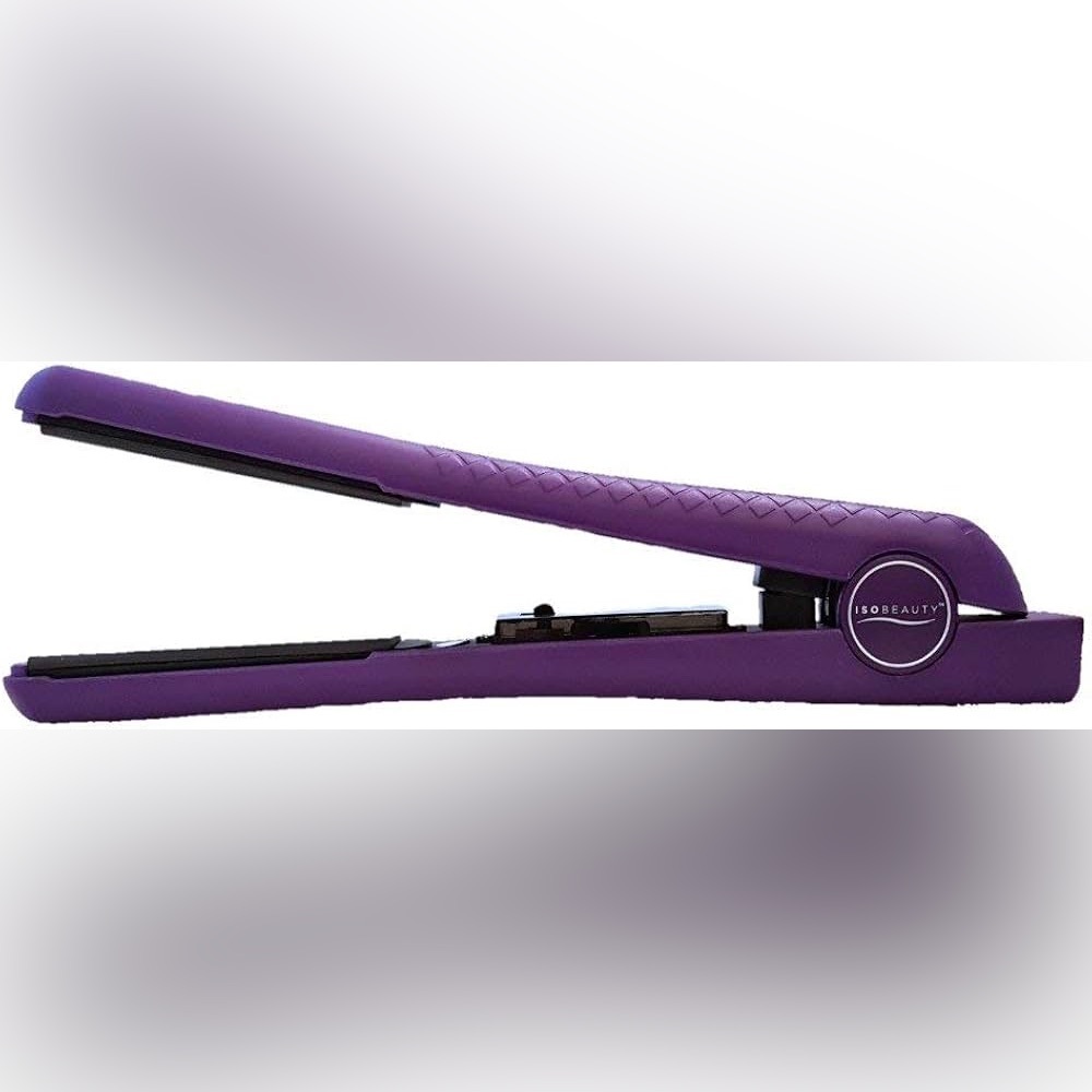 ISO Beauty Spectrum Pro Flat Iron Straightener, Tourmaline Clip-less Twister